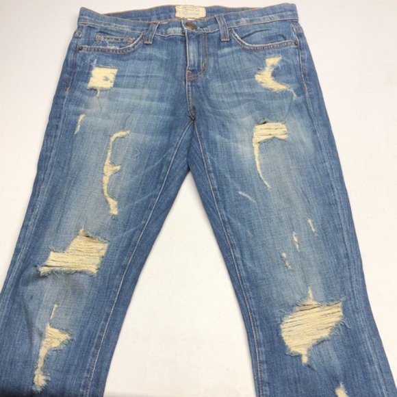 DESIGNER CURRENT/ELLIOT DISTRESS SKINNY 26x27 JEANS 🦋 - Picture 3 of 10